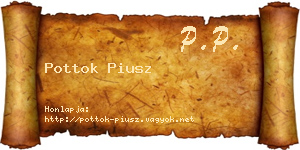 Pottok Piusz névjegykártya
